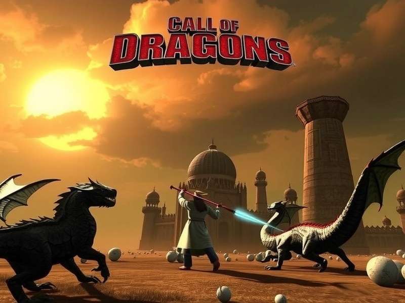 Call of Dragons gameplay screenshot showing dragons and armies