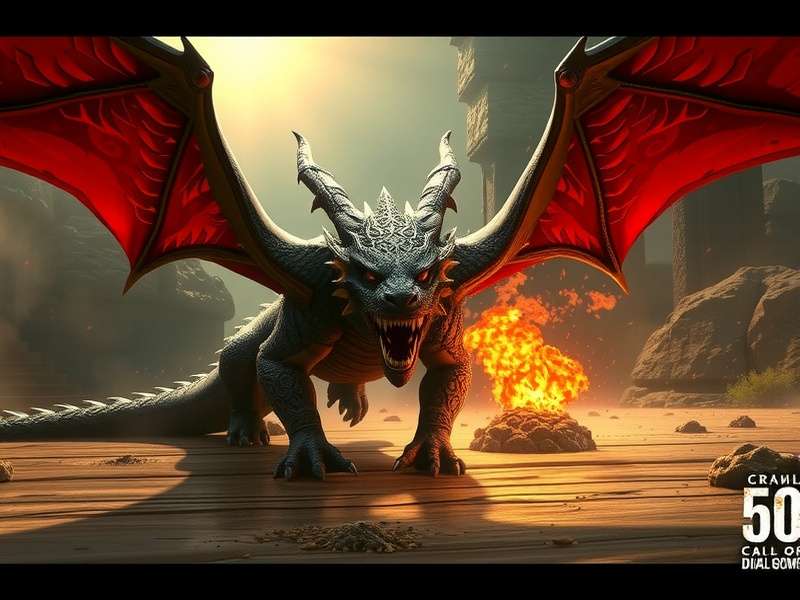 Call of Dragons गेमप्ले स्क्रीनशॉट - ड्रैगन युद्ध दृश्य