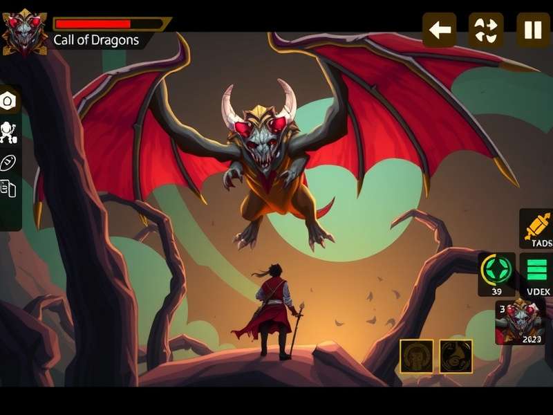 Call of Dragons में बेहमोथ के साथ युद्ध का दृश्य