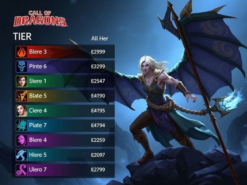 Call of Dragons Epic Heroes Tier List