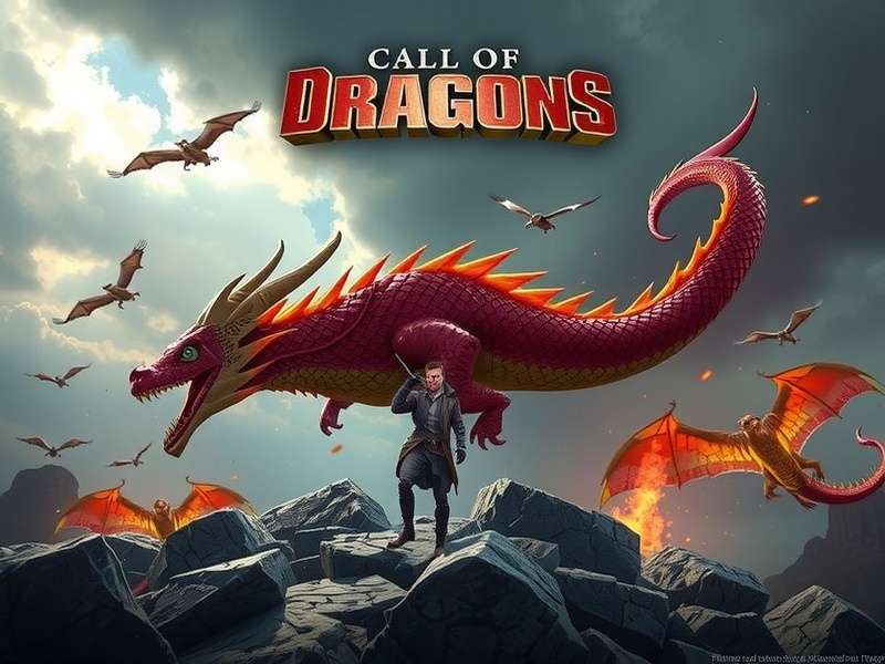 Call of Dragons New Season promotional art showing epic dragon battles and new heroes
