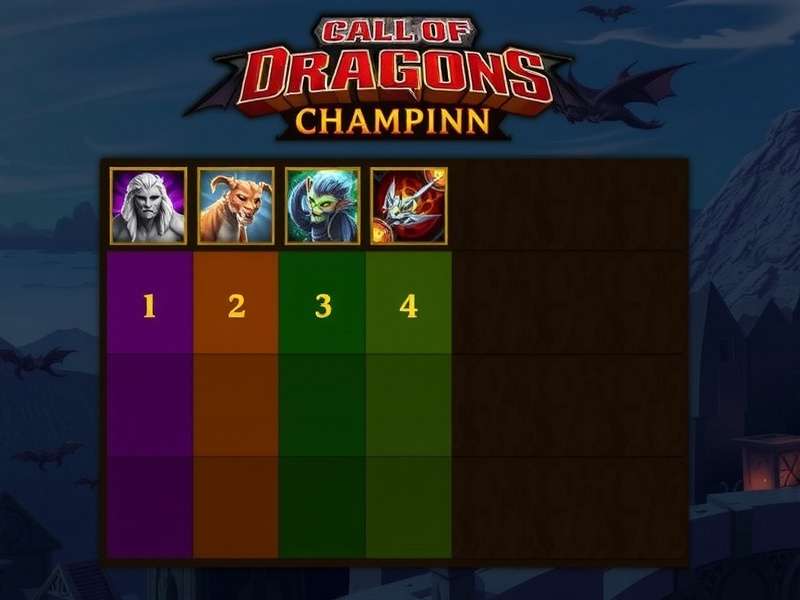 Call of Dragons epic battle scene with dragons and champions