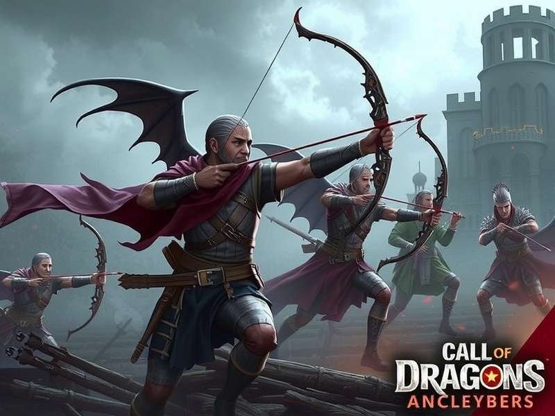 Elven archers in Call of Dragons unleashing arrows