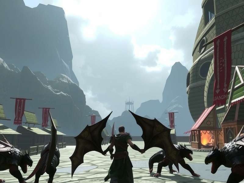 Epic aerial battle scene from Call of Dragons showing dragons and armies clashing