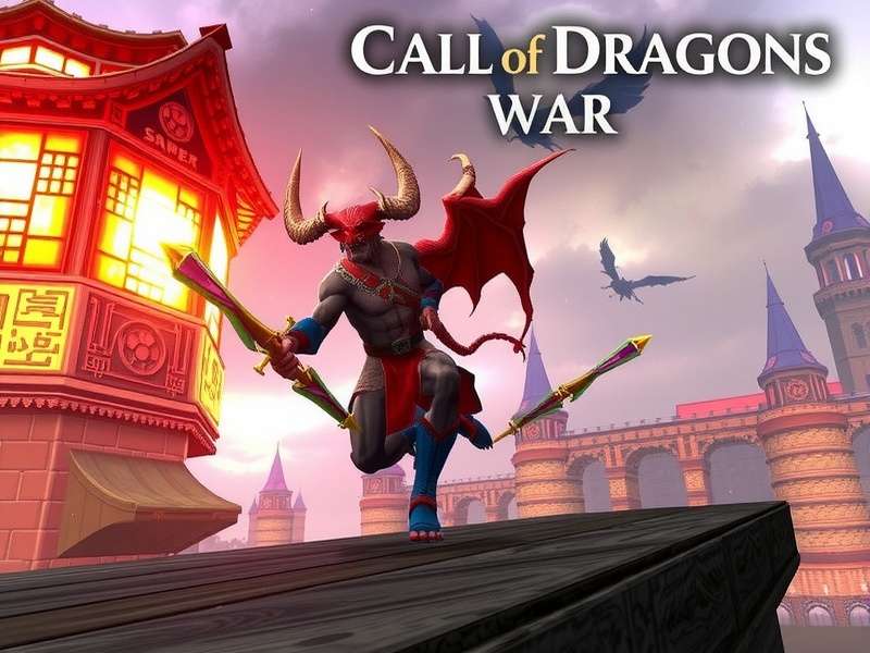 Epic battle scene from Call of Dragons showing legions and dragons clashing