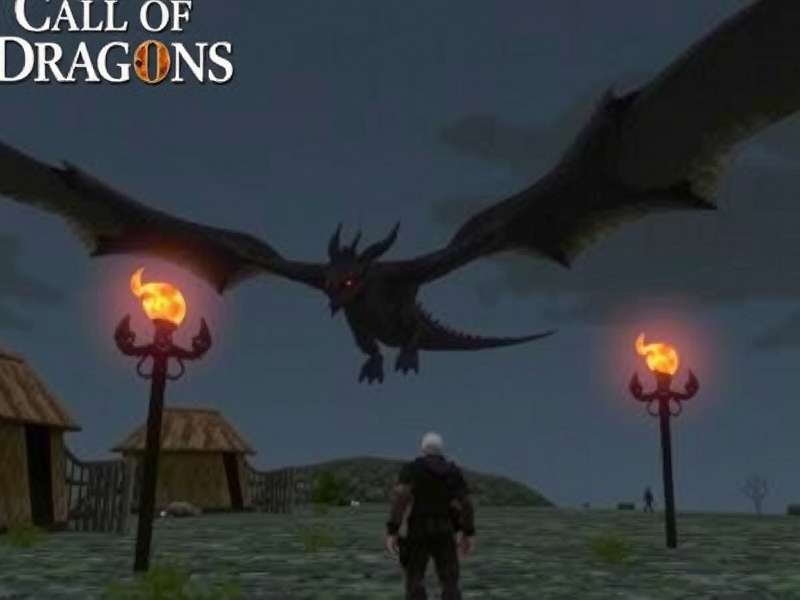 Epic dragon battle in Call of Dragons game