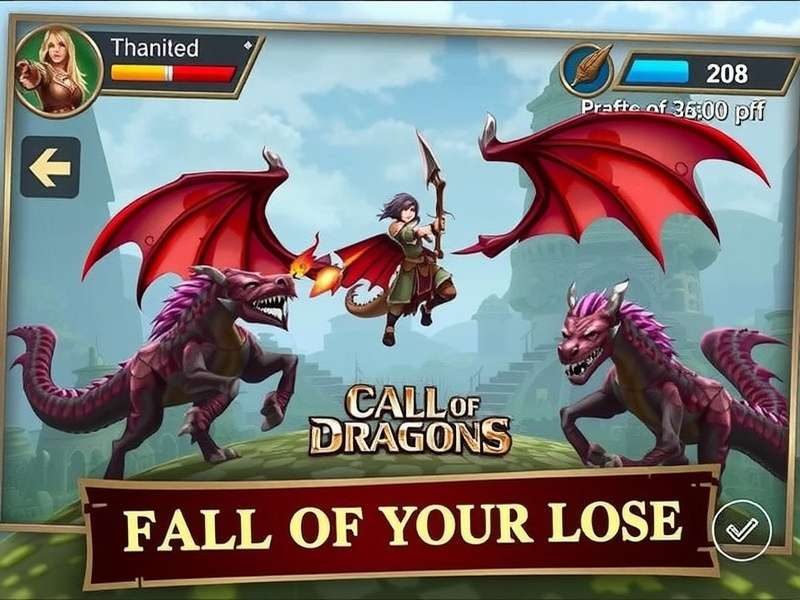 Call of Dragons faction battle on Android tablet