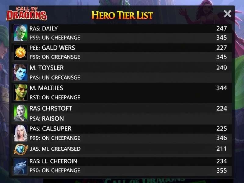 Call of Dragons hero battle scene