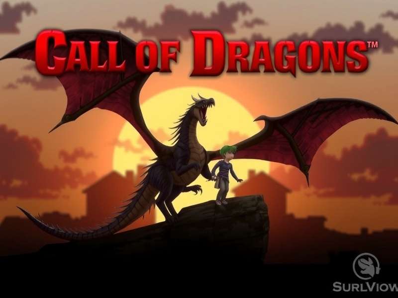 Call of Dragons gameplay screenshot showing dragon battles