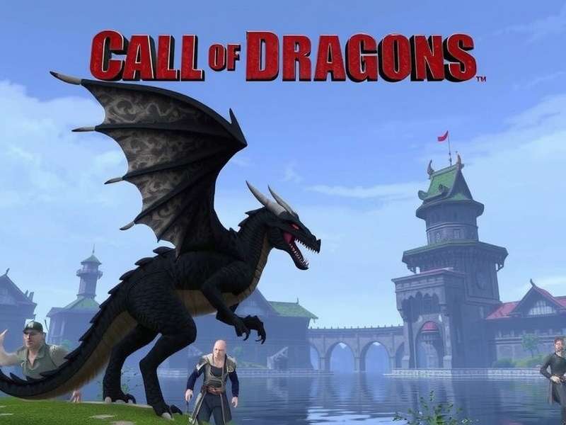 Call of Dragons gameplay showing heroes and dragons in battle