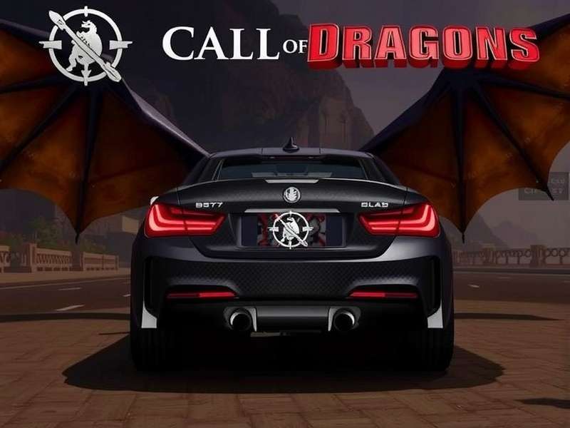 Call of Dragons gameplay screenshot showing dragon and hero units in battle