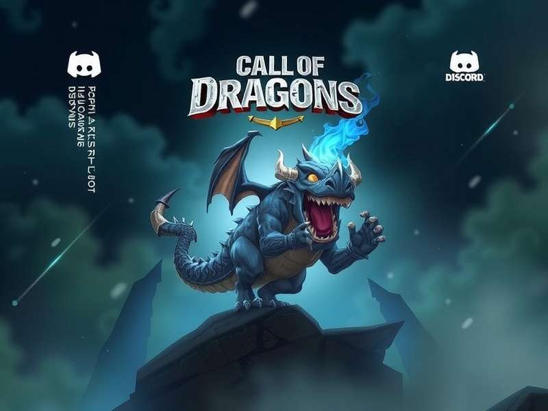 Call Of Dragons Discord community banner showing 50,000+ members and alliances
