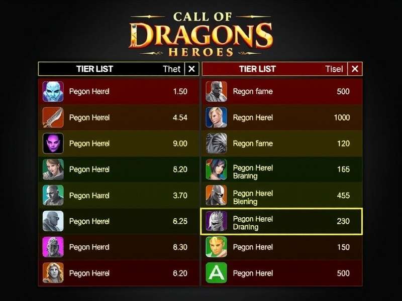 Call of Dragons Heroes Tier List 2025 – Complete ranking of all heroes for Indian players