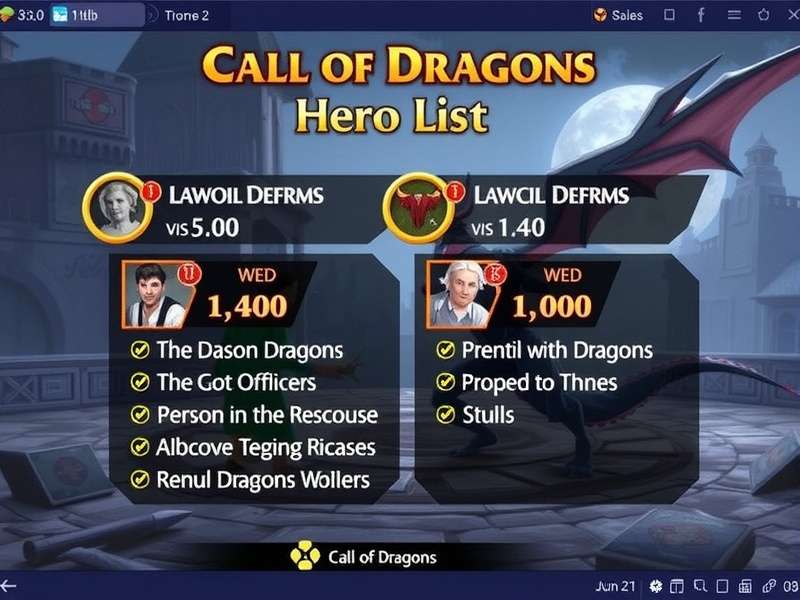 Call Of Dragons Hero List — Ultimate Guide Banner with dragon emblem and Indian theme