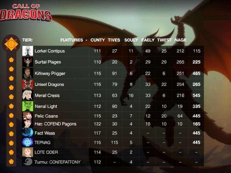 Call Of Dragons Hero Tier List 2025 — complete ranking of all heroes with S, A, B, C tiers