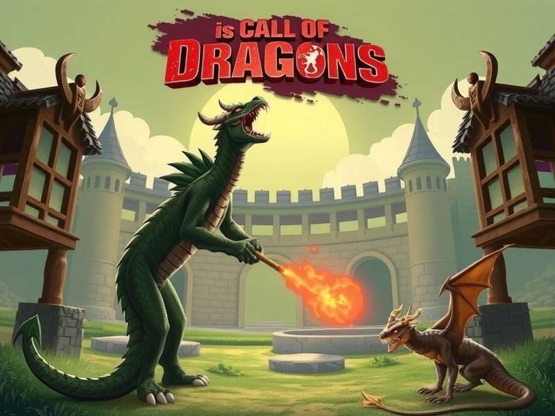 Call of Dragons epic battle scene with dragons and warriors