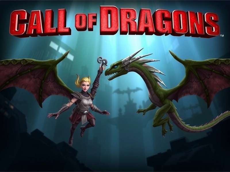 Call of Dragons redeem codes banner with dragon and treasure illustration