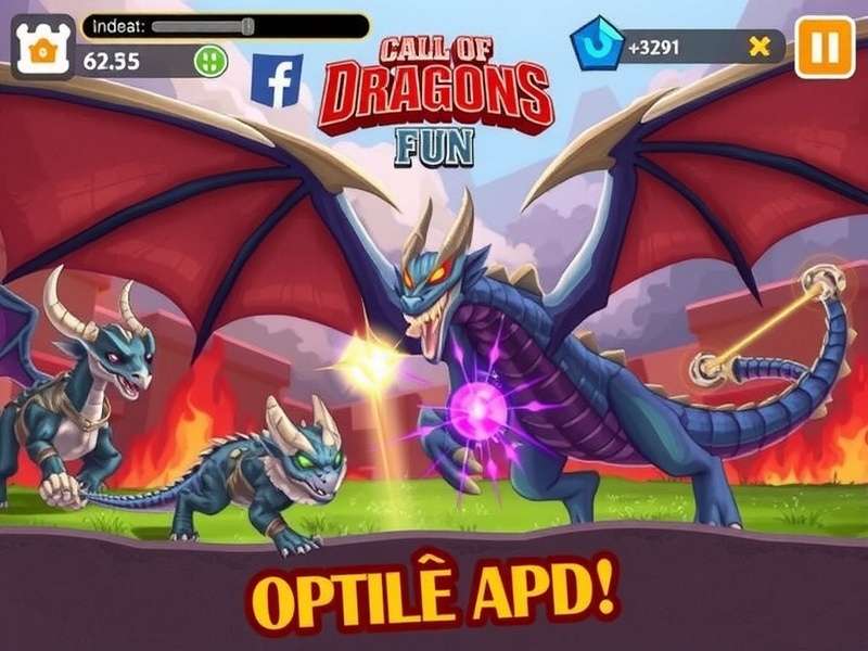 Call Of Dragons Funtap Apk gameplay banner showing dragons and heroes